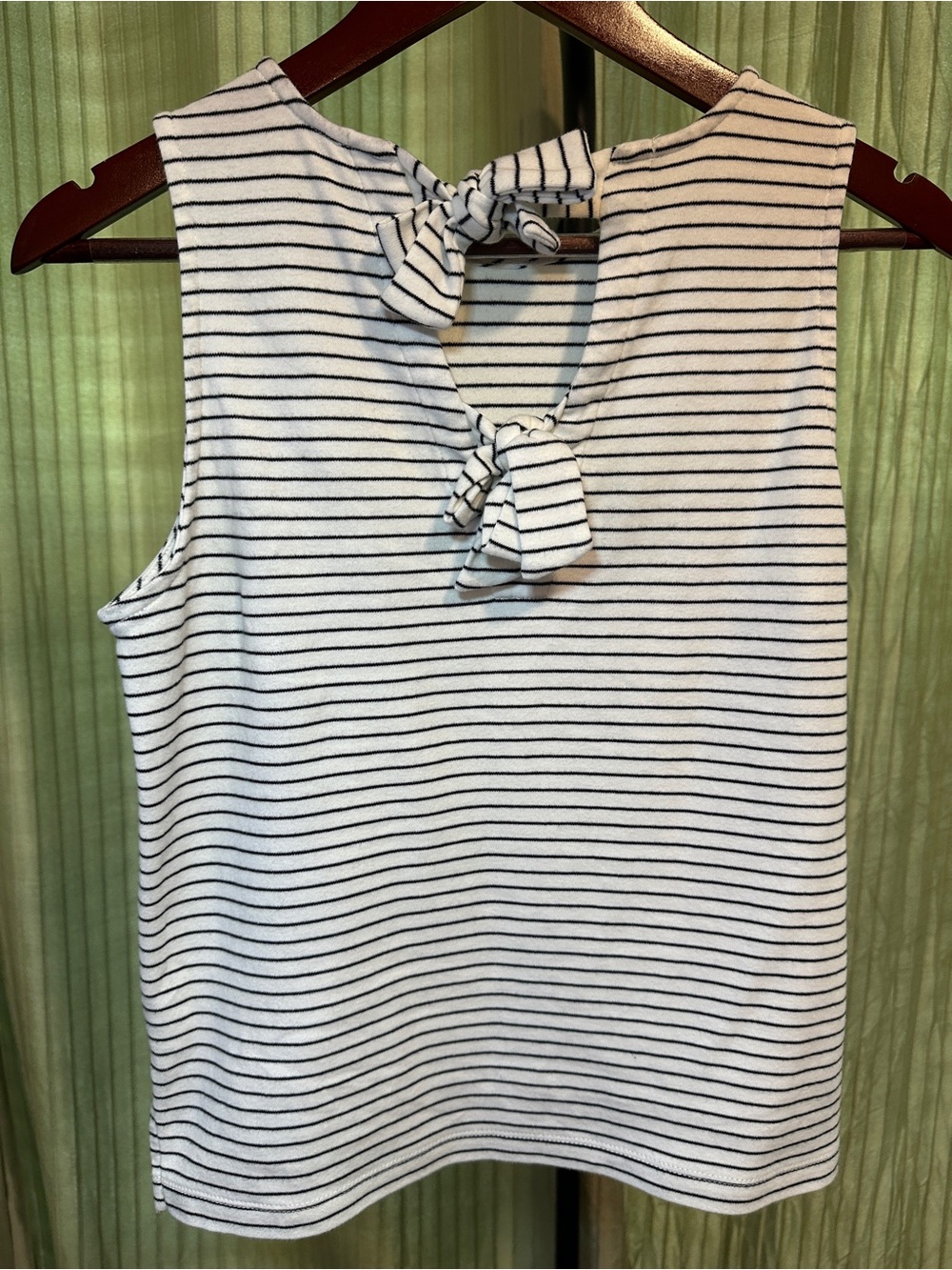 J. Crew Striped Tank Top with Bows